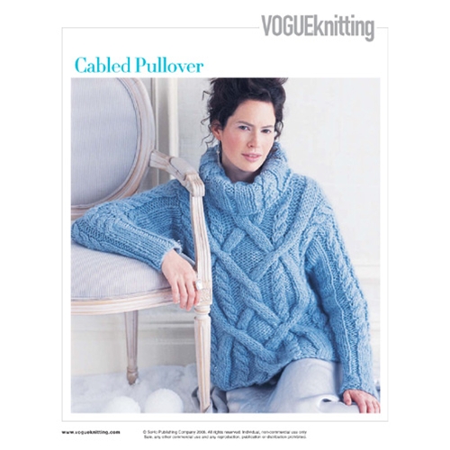 CABLED PULLOVER – Vogue Knitting