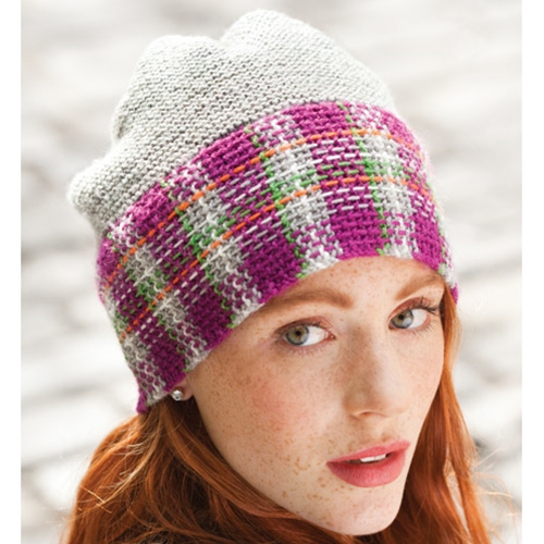 CLOCHE WITH PLAID BAND – Vogue Knitting