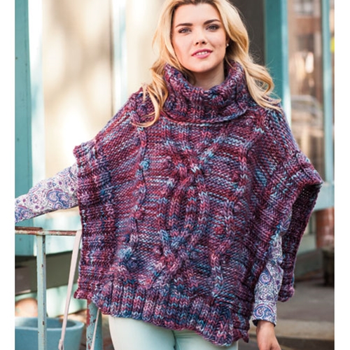 WILLIAMSBURG CABLED PONCHO – Vogue Knitting